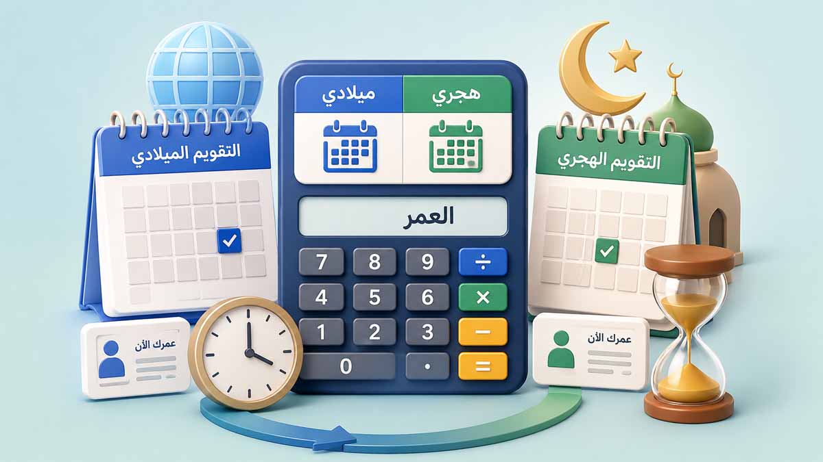 حاسبة العمر بالميلادي والهجري